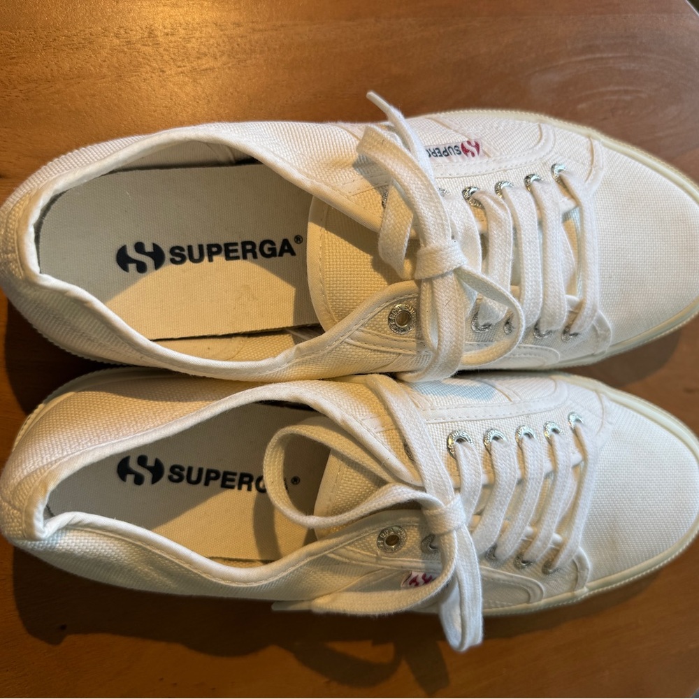 Superga White Canvas Sneakers - Picture 4 of 13